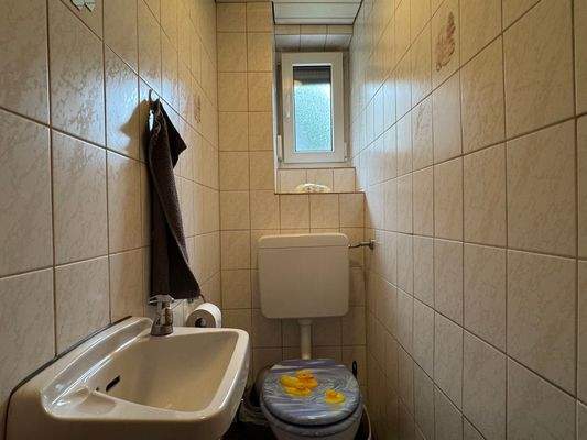 Das Gäste-WC im Erdgeschoss