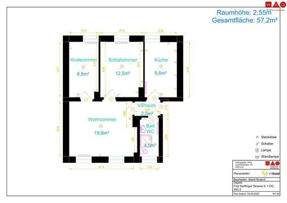 Wohnungsplan (VOR Sanierung)