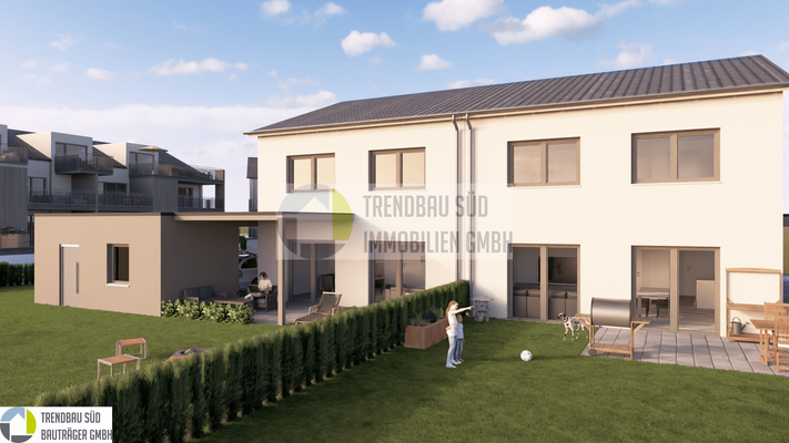 Färberbrühl, Mietingen_Visualisierung_kleine DHH_Ansichten_2025-08-07_1 - Foto