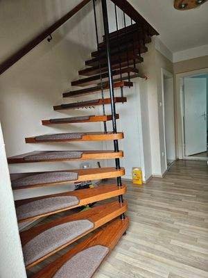 Gewendelte Treppe zum OG