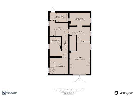 Grundriss Untergeschoss - Keller