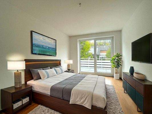 Schlafzimmer virtuell möbliert