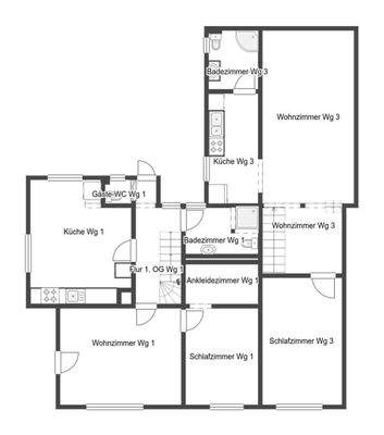 Grundriss Skizze 1. OG