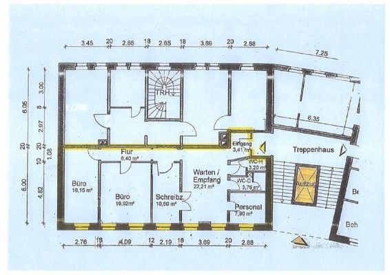 Grundriss Büro-/Praxisräume