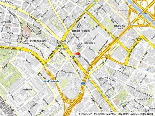 Geolyzer Kartenausschnitt