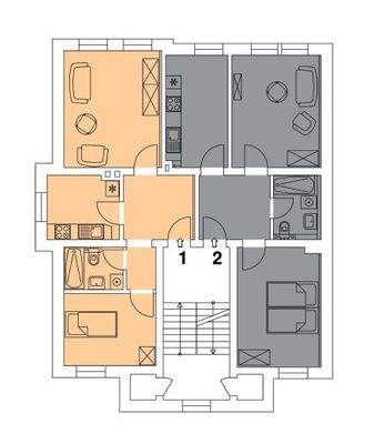 Grundriss (WE orange)
