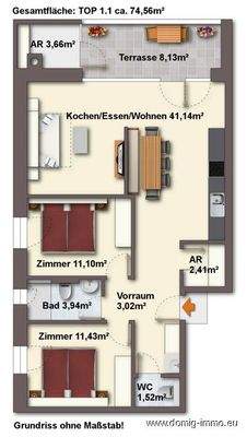 Grundriss 1.OG TOP 1