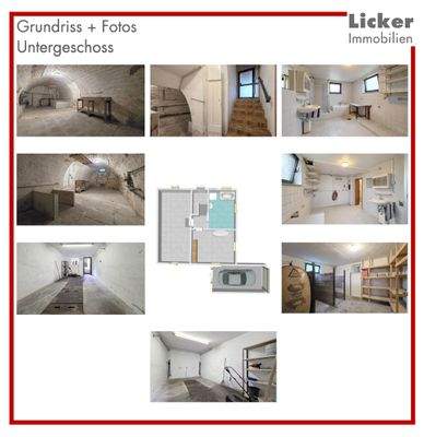 Grundriss + Fotos - Untergeschoss