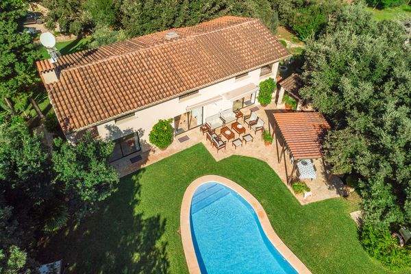 Blick aus der Vogelperspektive auf das Grundstück