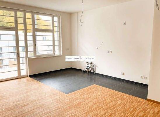 Wohnzimmer mit Küchenbereich - (KI generiert)