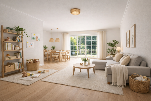 Wohnlandschaft KI-generiert