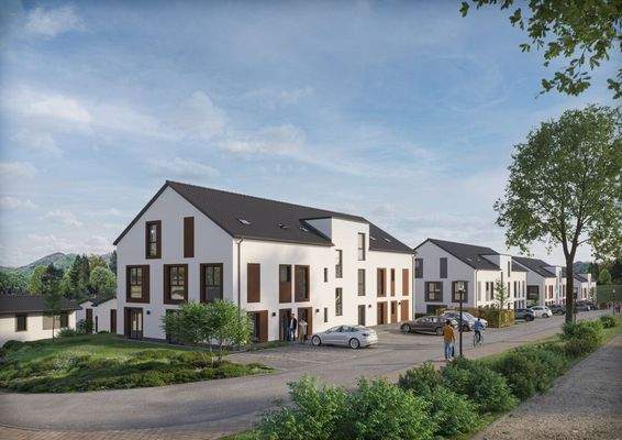 Außenansicht Mehrparteienhaus Straße