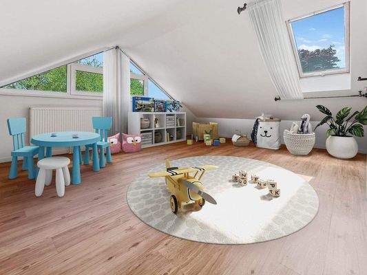Dachstudio Kinderzimmer Visualisierung