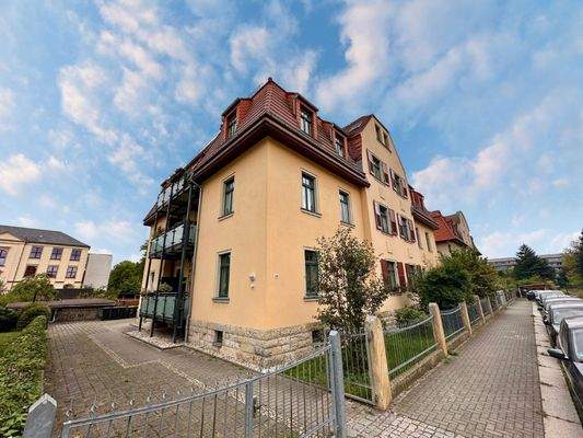 Ansicht von der Sackgasse aus 