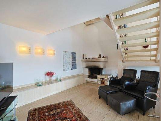 Gemütlicher Kaminbereich