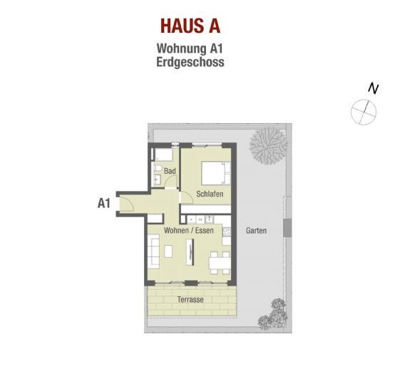 Wohnanlage OPPIDUM ökologisch und nachhaltig KFW 55 Haus A Wohnung 1