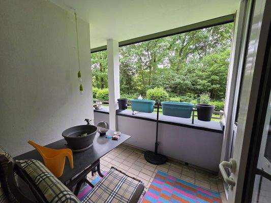 Loggia mit Waldblick