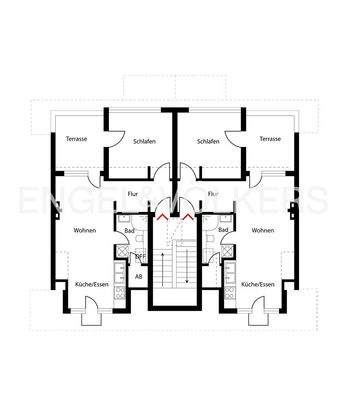 Entwurfsplan 5. Obergeschoss - 2 WE
