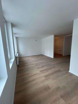 Wohnzimmer mit offener Küch...