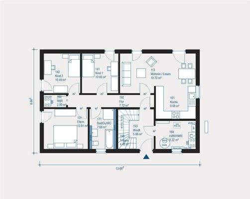 Familienfreundlicher Grundriss