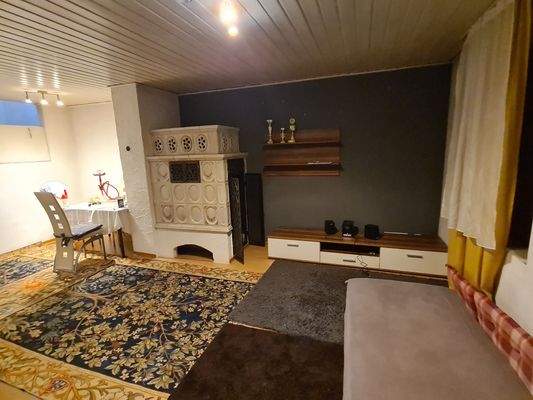 OG Wohn- u. Esszimmer mit Kaminofen