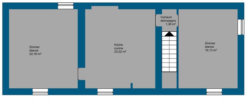 Grundriss Hauptgebäude 1. Stock