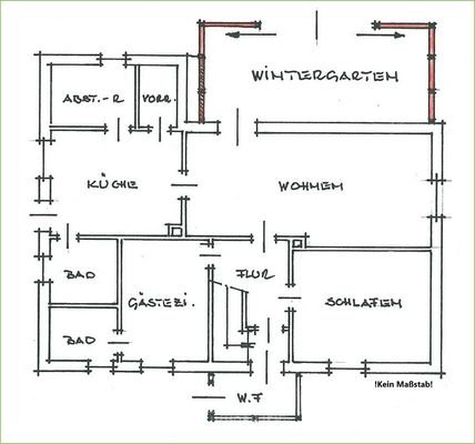 Grundriss Erdgeschoss mit Wintergarten 