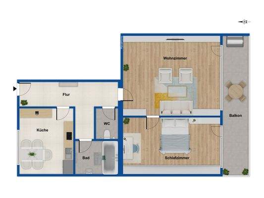 Grundriss - 1. Obergeschoss