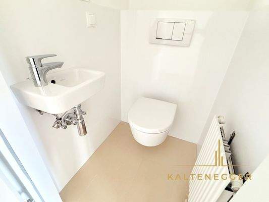 Separates WC mit Handwaschbecken (Warmwasser)