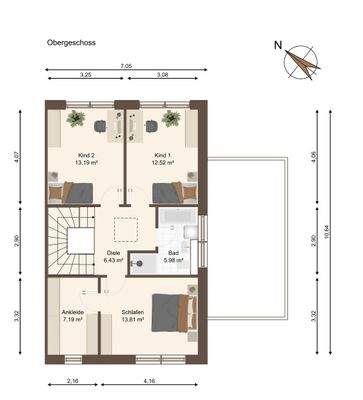 Grundriss Obergeschoss