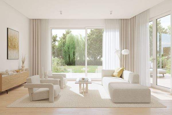 Wohnzimmer Blick Garten