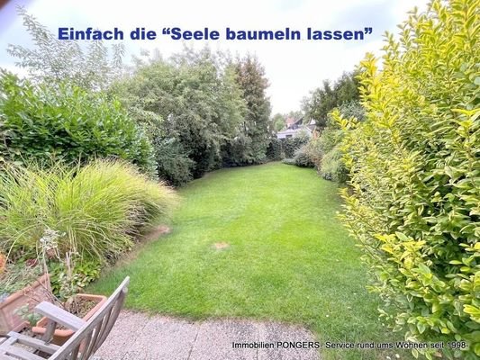 Schöner, nahezu uneinsehbarer Garten