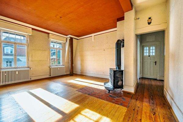 Esszimmer mit Kaminofen