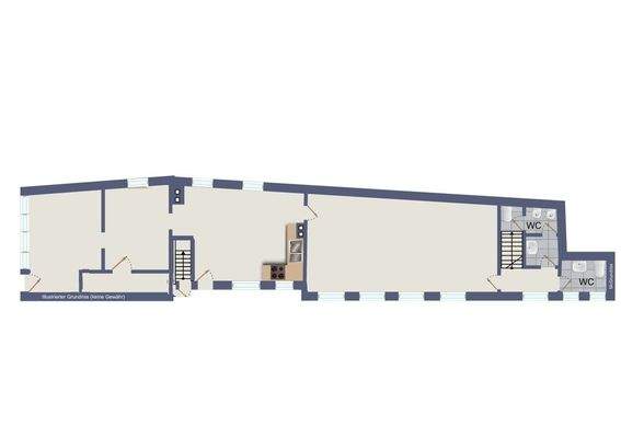 Erdgeschoss, Geschäftshaus (kein Maßstab)