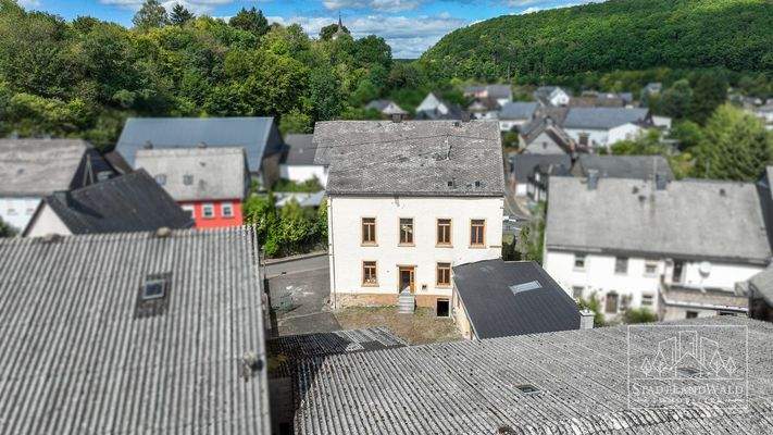 Luftbild Rückseite des Hauses