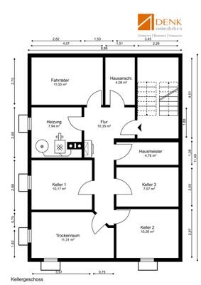 GR Kellergeschoss visuell als 2D Ansicht aufbereit