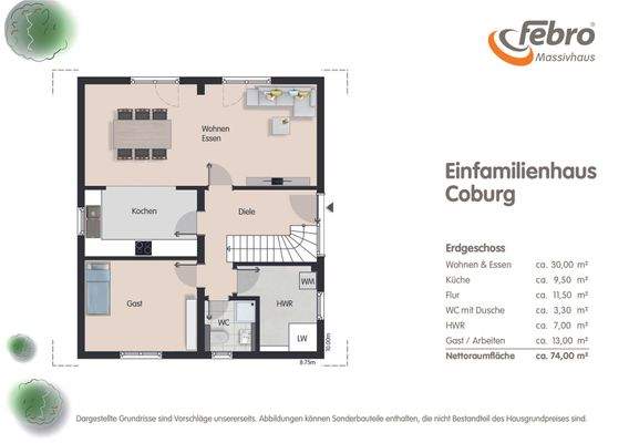 Standardgrundriss Erdgeschoss