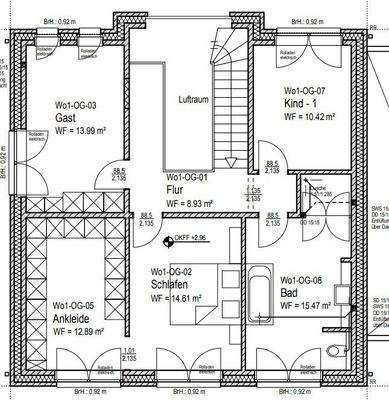 Grundriss Obergeschoss