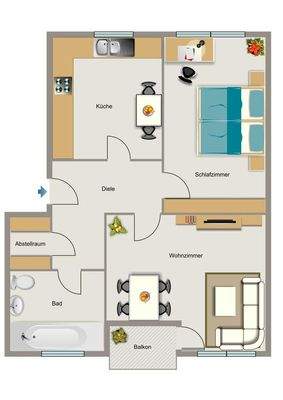 Grundriss Ortelsburger 2,5 Raum