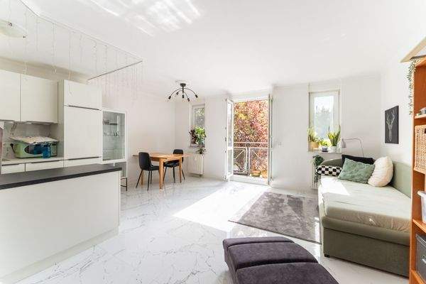 Living area with access to balcony