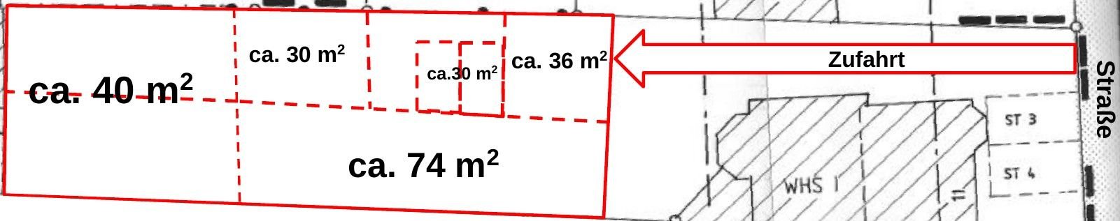 Grundriss mit ungefährer Raumaufteilung