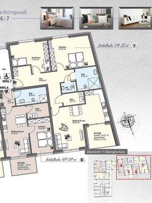 Grundriss Wohnung 7 (1. Oberschoss)
