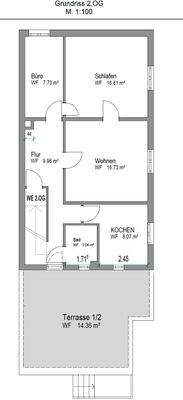 Grundriss Hinterhaus Dachgeschoss