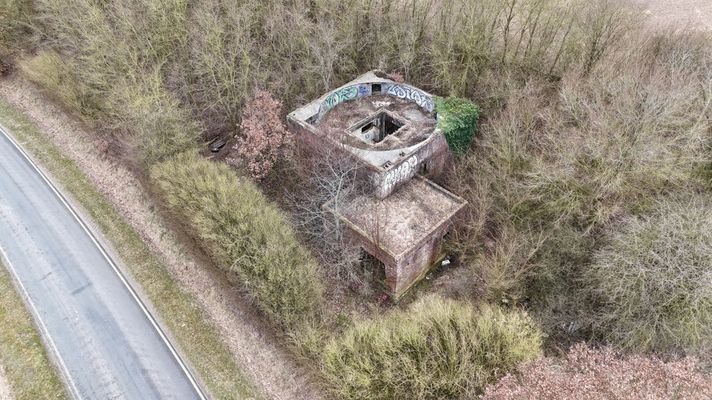 Luftaufnahme Scheinwerferturm