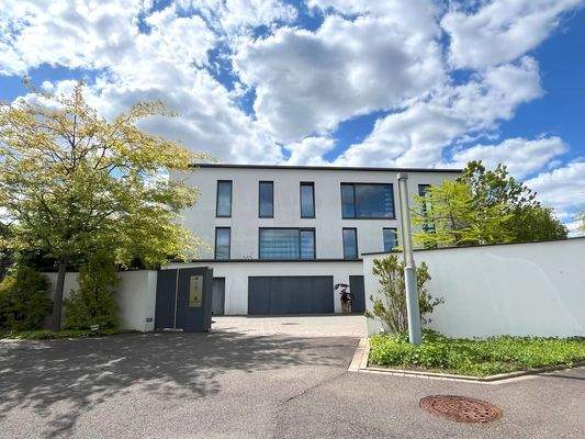 Frontalansicht mit elektr. Tor