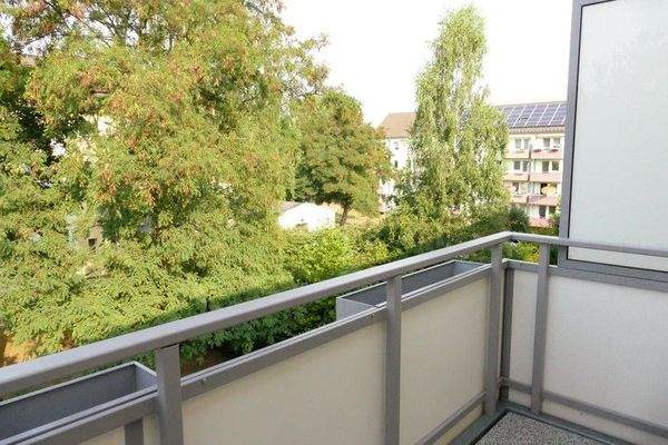 Balkonblick ins Grüne