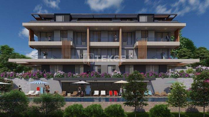 Elegant Apartments with Sea Views Amidst Nature in Alanya