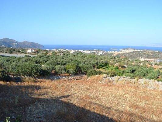 Kreta, Agios Nikolaos: Zwei angrenzende Baugrundstücke mit Meerblick zu verkaufen