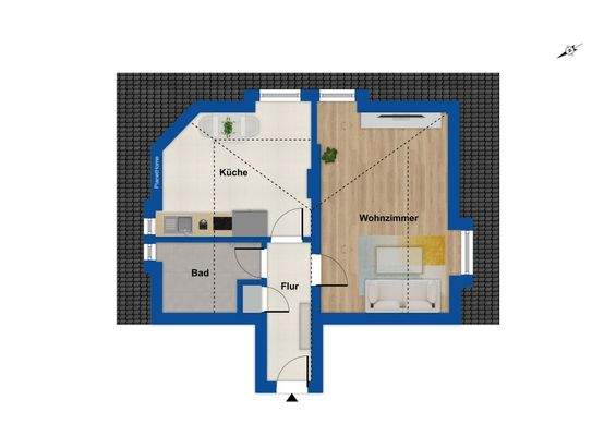 Grundriss Dachgeschosswohnung