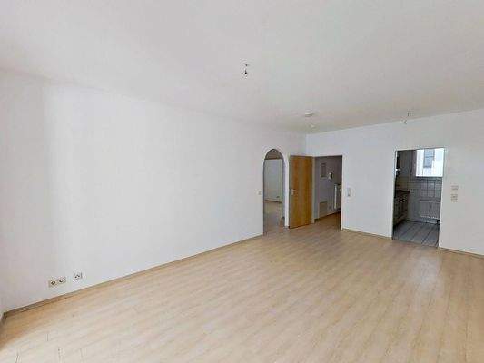 Ansicht II: Wohn- und Esszimmer